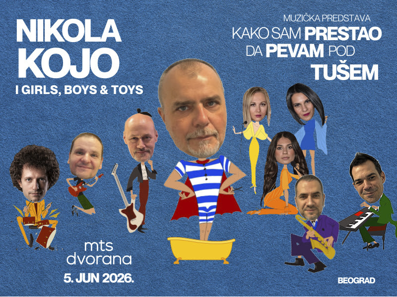 Kako je Nikola Kojo prestao da peva pod tušem: Muzička predstava velikog glumca i benda Girls, Boys & Toys u mts Dvorani 2