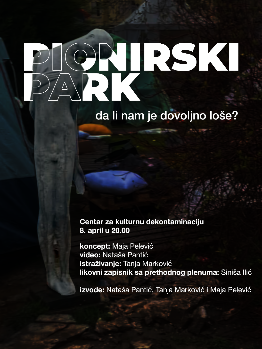 Predstava „Šta je za nas Pionirski park?“ u CZKD-u 8. aprila 2 Predstava „Šta je za nas Pionirski park?“ u CZKD-u 8. aprila 2