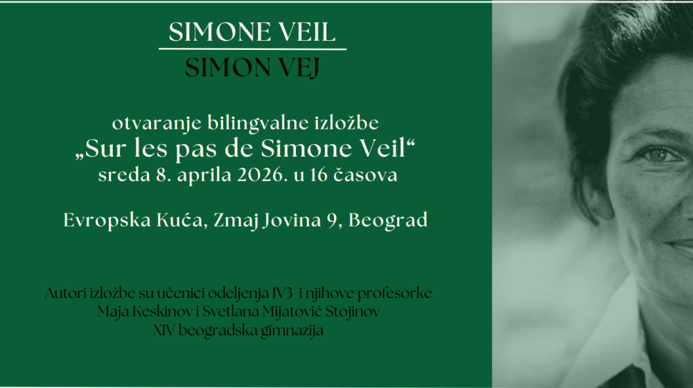 Đaci Četrnaeste gimnazije u Evropskoj kući organizuju izložbu posvećenu Simon Vejl 1