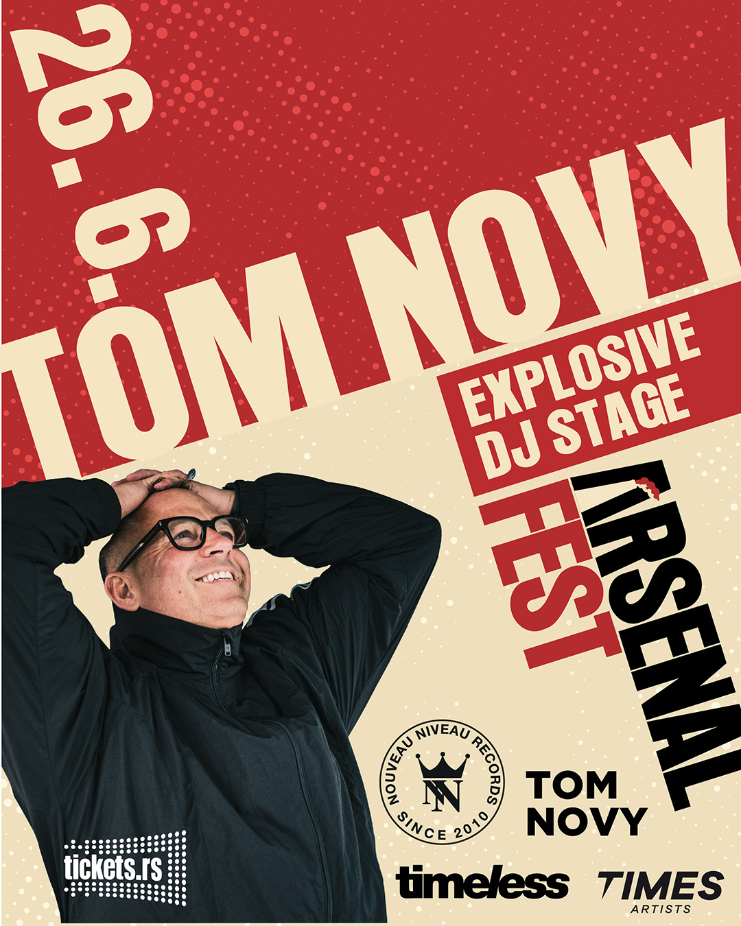 Timo Maas, Tom Novy i Aril Brikha na Explosive DJ Stage-u Arsenal Festa 2026 2
