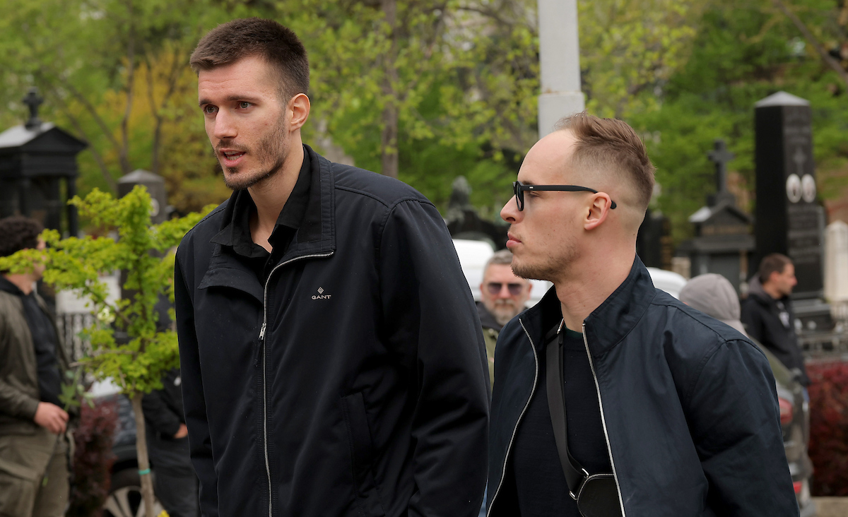 Duško Vujošević sahranjen u Aleji zaslužnih građana na Novom groblju 13 Filip Petrušev i Klemen Prepelič, Foto: Pedja Milosavljevic / STARSPORT © )