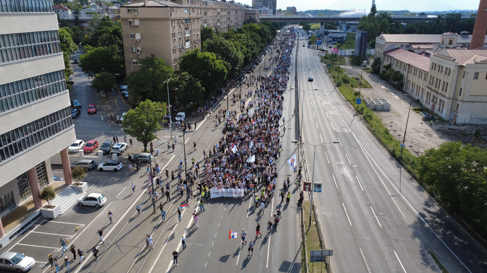 Kako je dron "video" protest na Slaviji (FOTO; VIDEO) 6