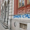 Prekriveni grafiti kod Rektorata u Beogradu 7