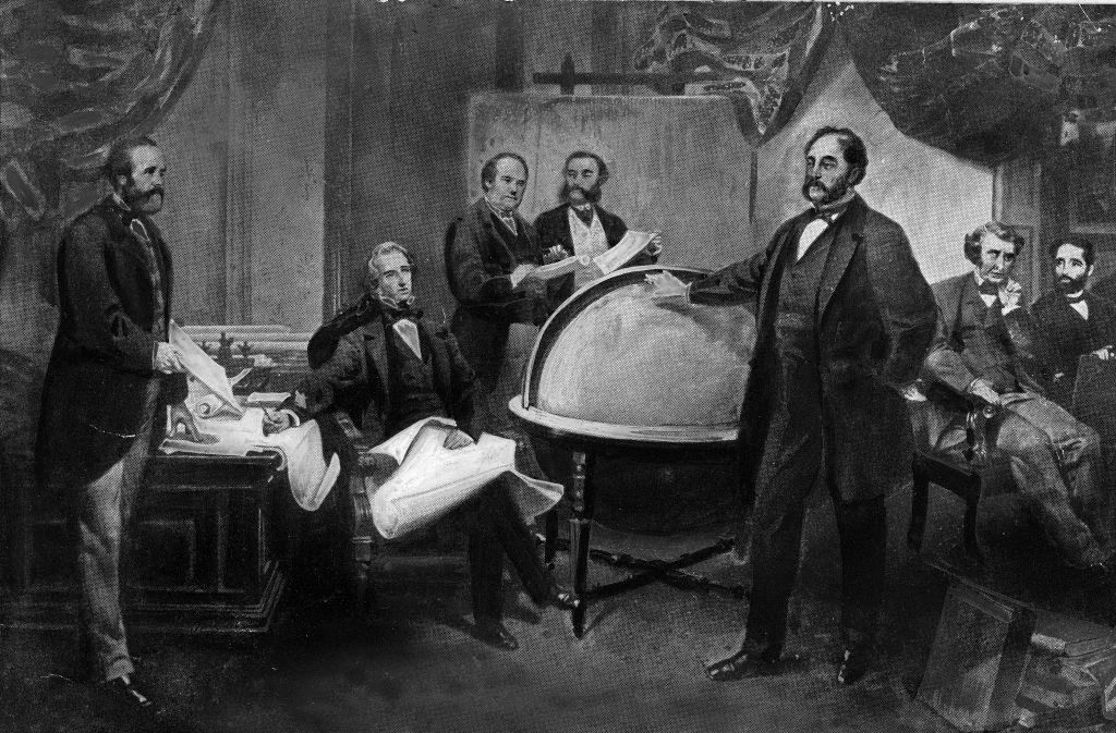 Novcem do novih granica: Kako se Amerika širila kupovinom teritorija 6 Ilustracija iz tog doba koja pokazuje kupovinu Aljaske.