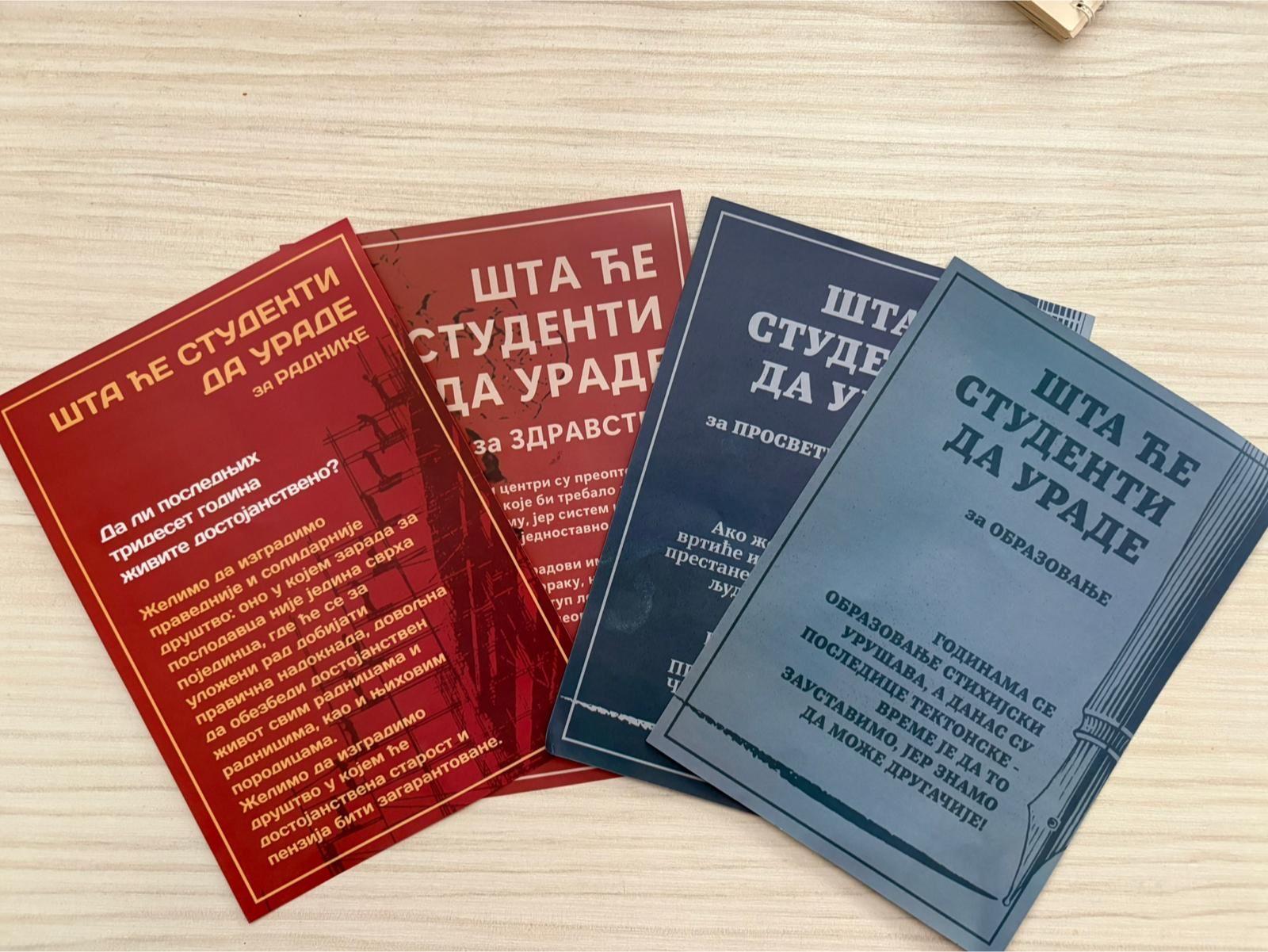 Povratak na Slaviju: Novi studentski protest u Beogradu 6 Program studenata za različite oblasti