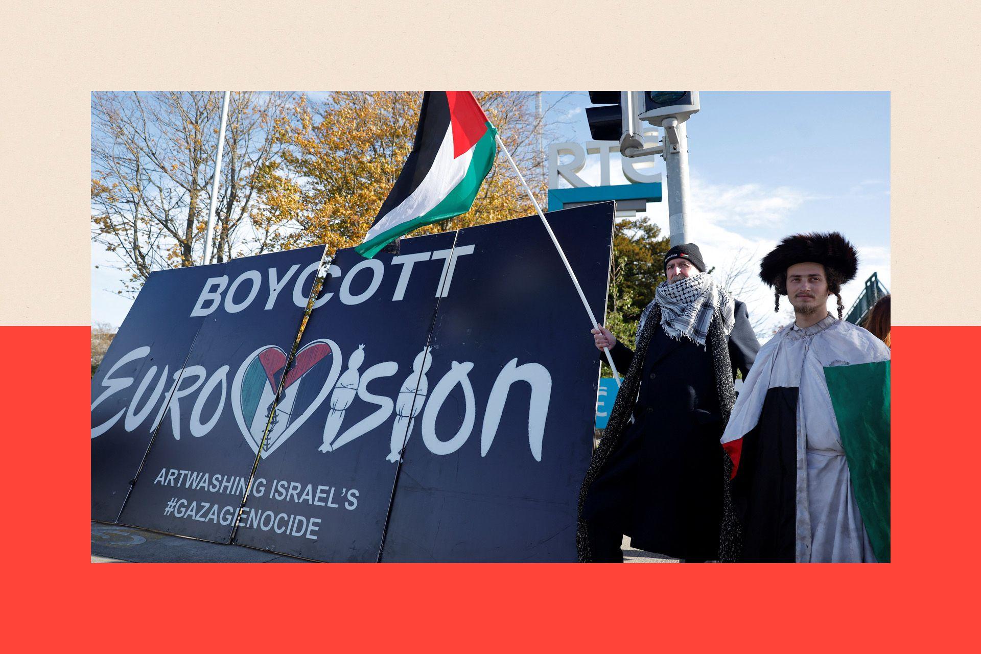 propalestinski demonstranti ispred sedišta emitera Republike Irske