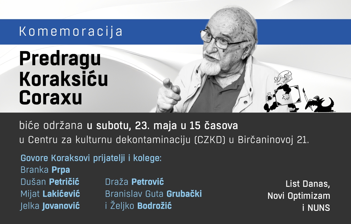 Poslednji ispraćaj Predraga Koraksića Koraksa sutra na Novom groblju, komemoracija u subotu u CZKD-u 2 Poslednji ispraćaj Predraga Koraksića Koraksa sutra na Novom groblju, komemoracija u subotu u CZKD-u 1