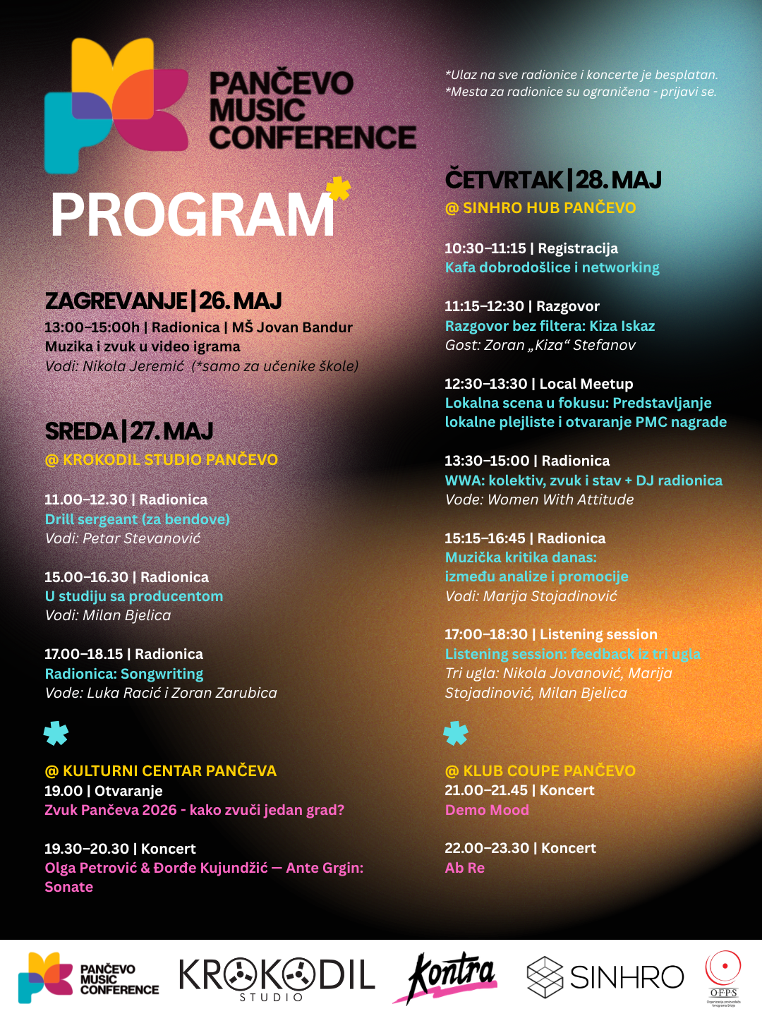 Zvuk, ljudi i razmena: Pančevo Music Conference 2026 predstavlja kompletan program 2 Zvuk, ljudi i razmena: Pančevo Music Conference 2026 predstavlja kompletan program 1