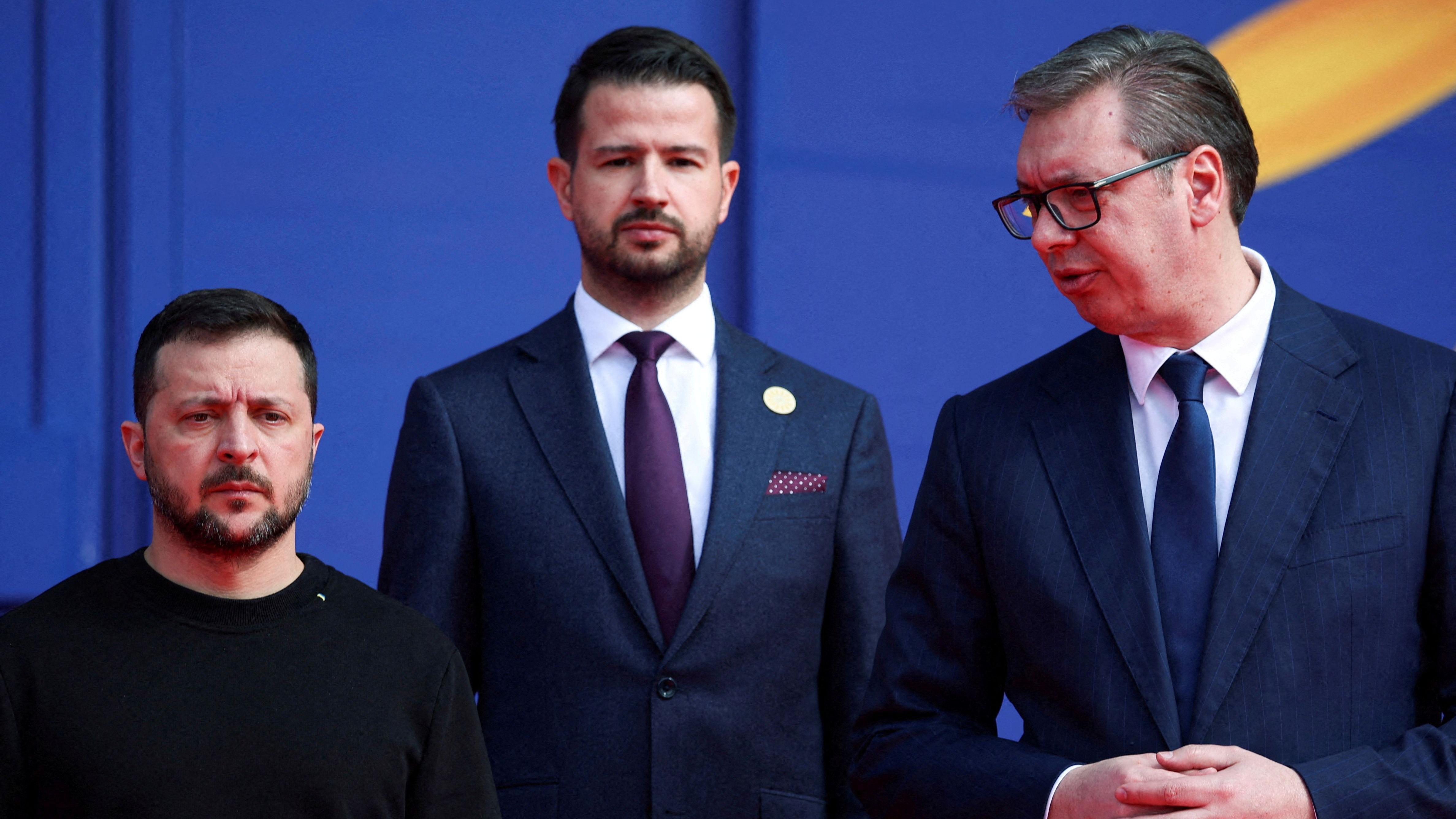 Ko iz Kijeva stiže u Beograd i kakvi su srpsko-ukrajinski odnosi od početka rata 4 Vladimir Zelenski, Jakov Milatović i Aleksandar Vučić u Tirani februaru 2024.