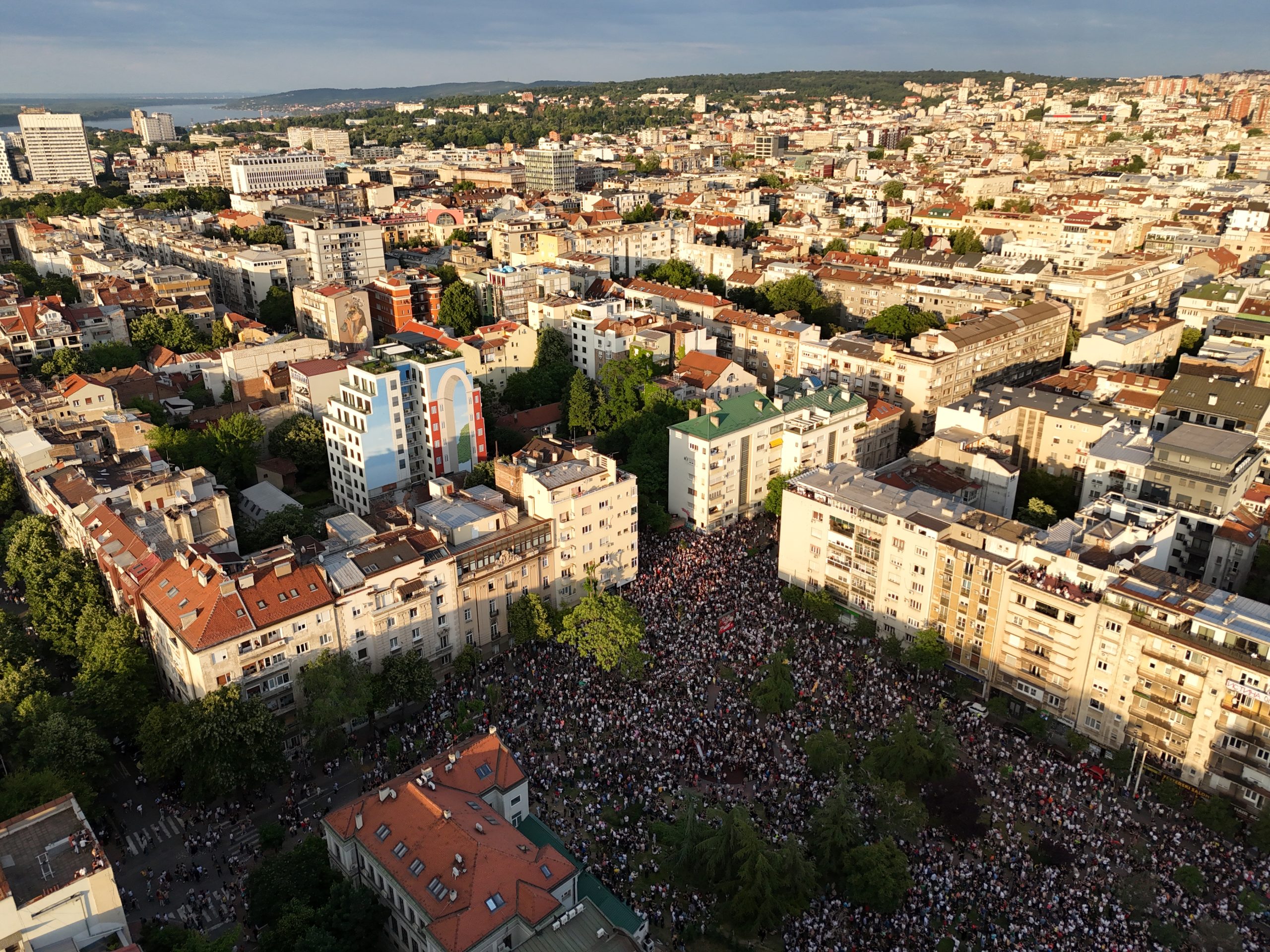 Kako je dron "video" protest na Slaviji (FOTO; VIDEO) 4