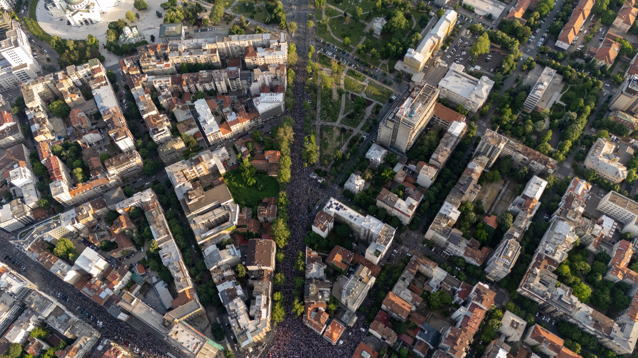 Kako je dron "video" protest na Slaviji (FOTO; VIDEO) 2