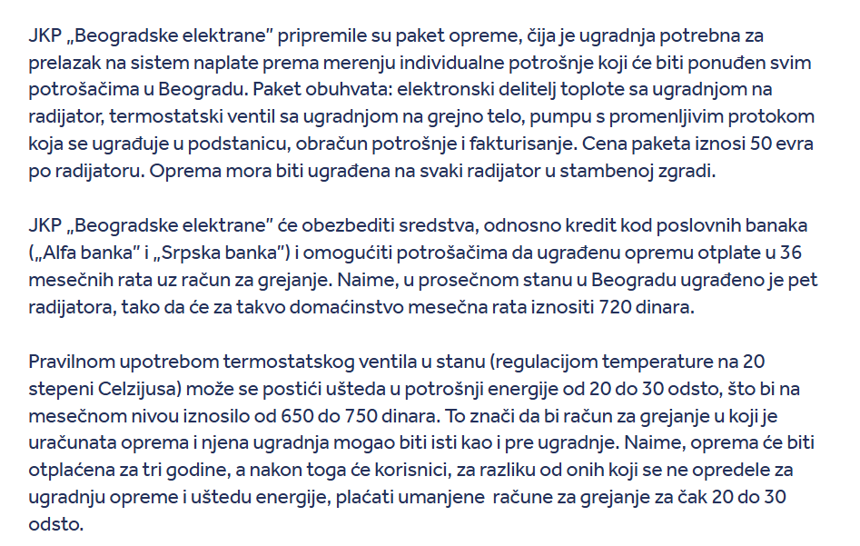 Veći računi za grejanje u Infostanu: Novi obračun po potrošnji, država i građani u začaranom krugu 4