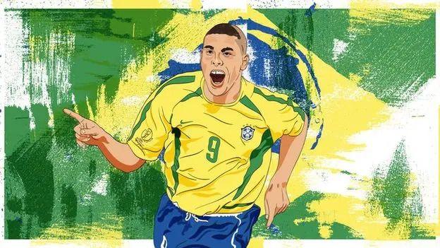Sećanje na moj prvi Mundijal 12 Ilustracija - brazilski napadač Ronaldo sa specifičnom frizurom koju je nosio tokom Svetskog prvenstva 2002.