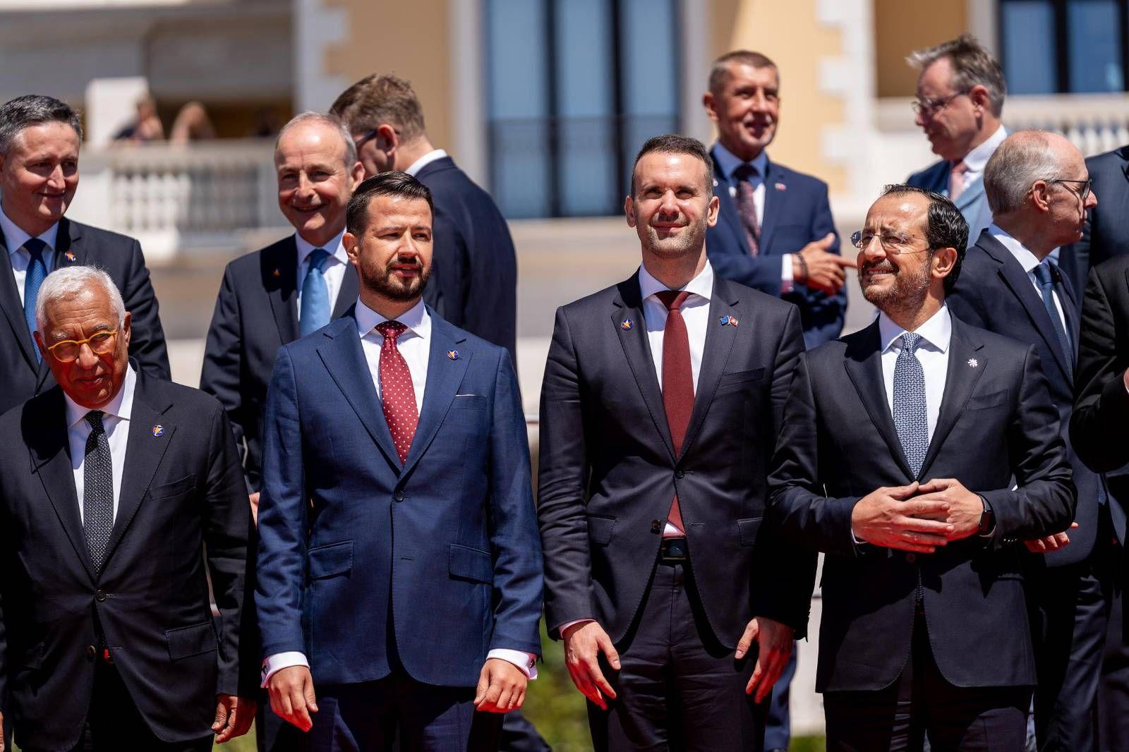 Predsednik Crne Gore Jakov Milatović sa evropskim liderima