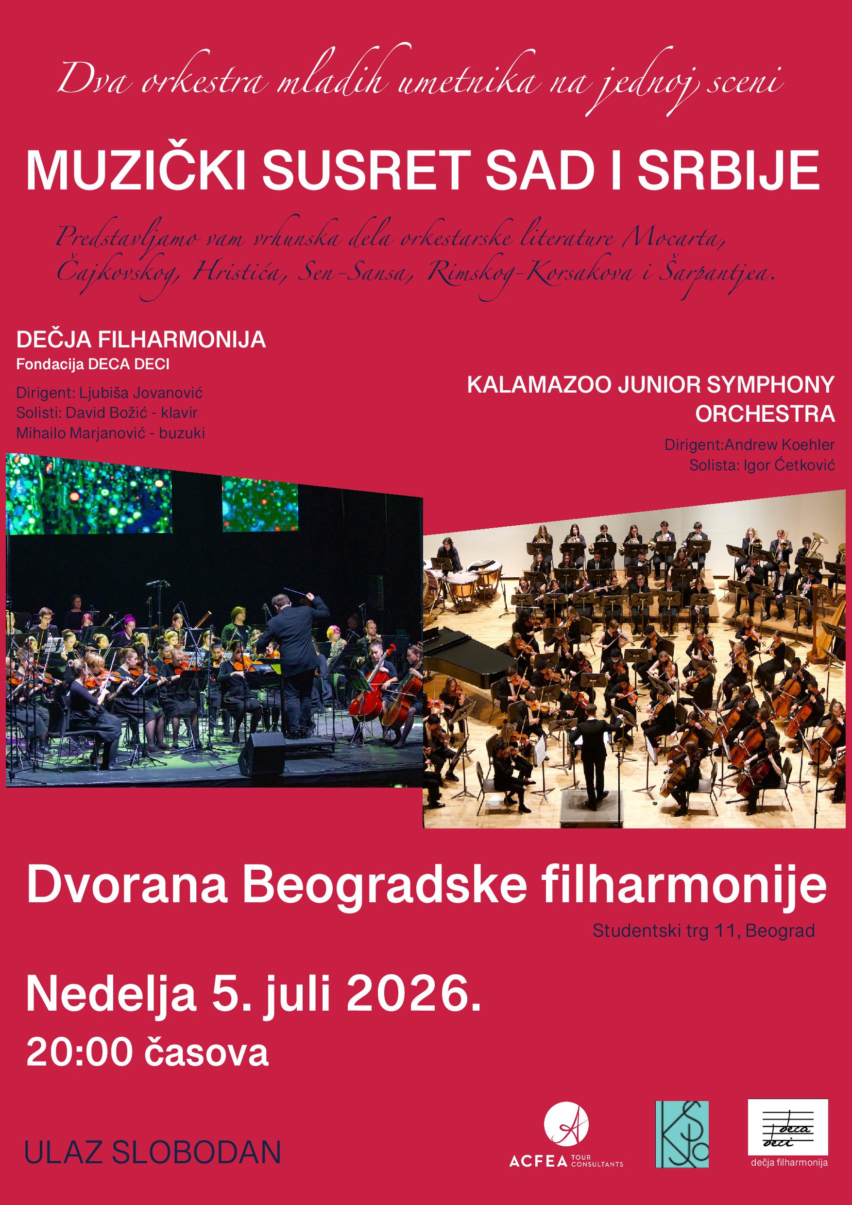 Dva orkestra mladih umetnika na jednoj sceni: Muzički susret SAD i Srbije 2