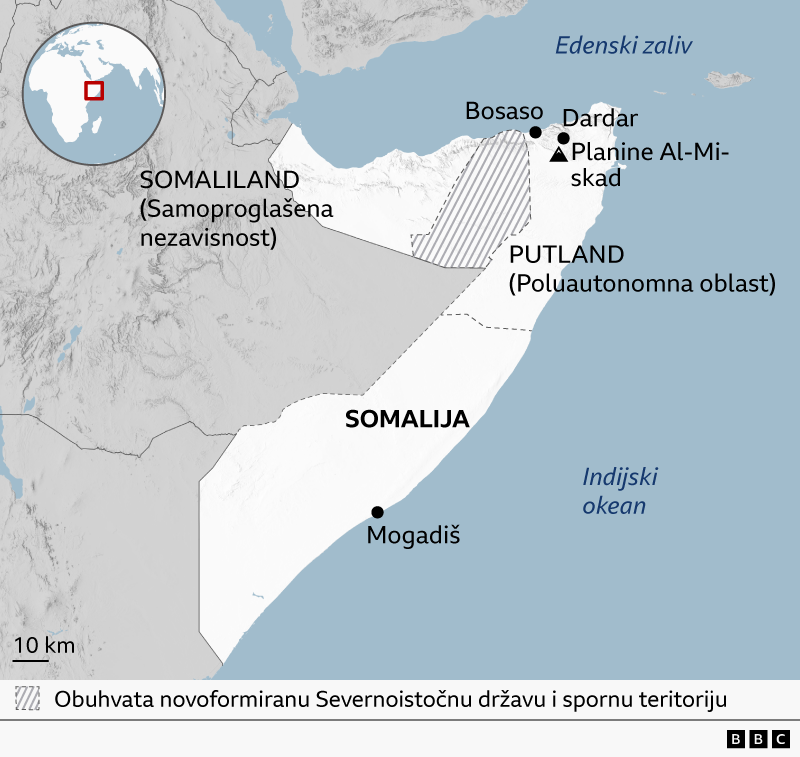 'Naći ćemo ih gde god da se kriju': Borba za iskorenjivanje Islamske države u Somaliji 6 mapa