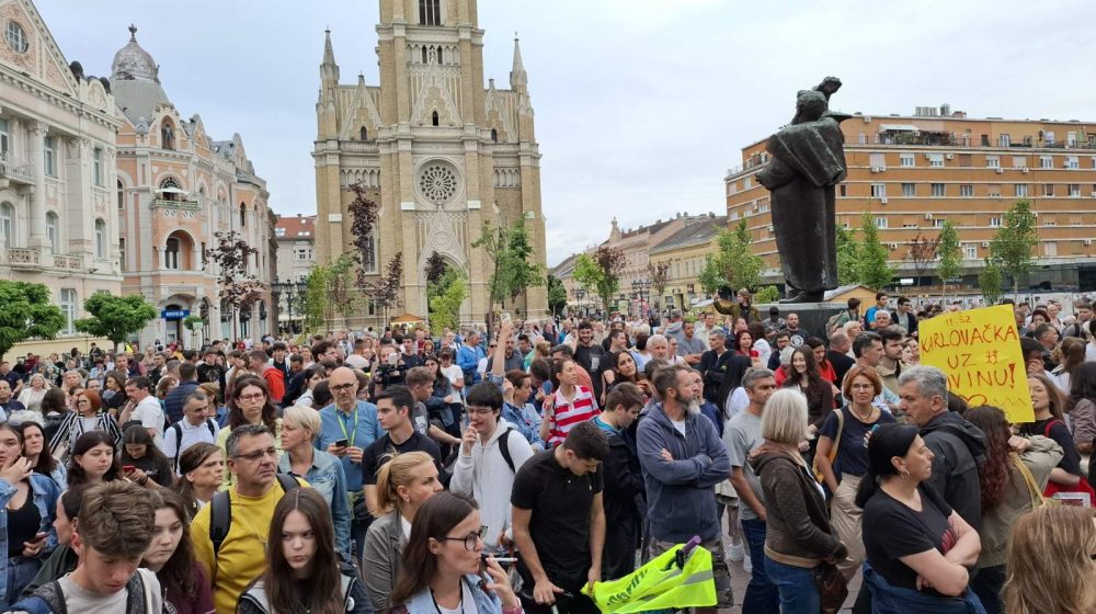 protest podrške nastavnicima i đacima Jovine gimnazije