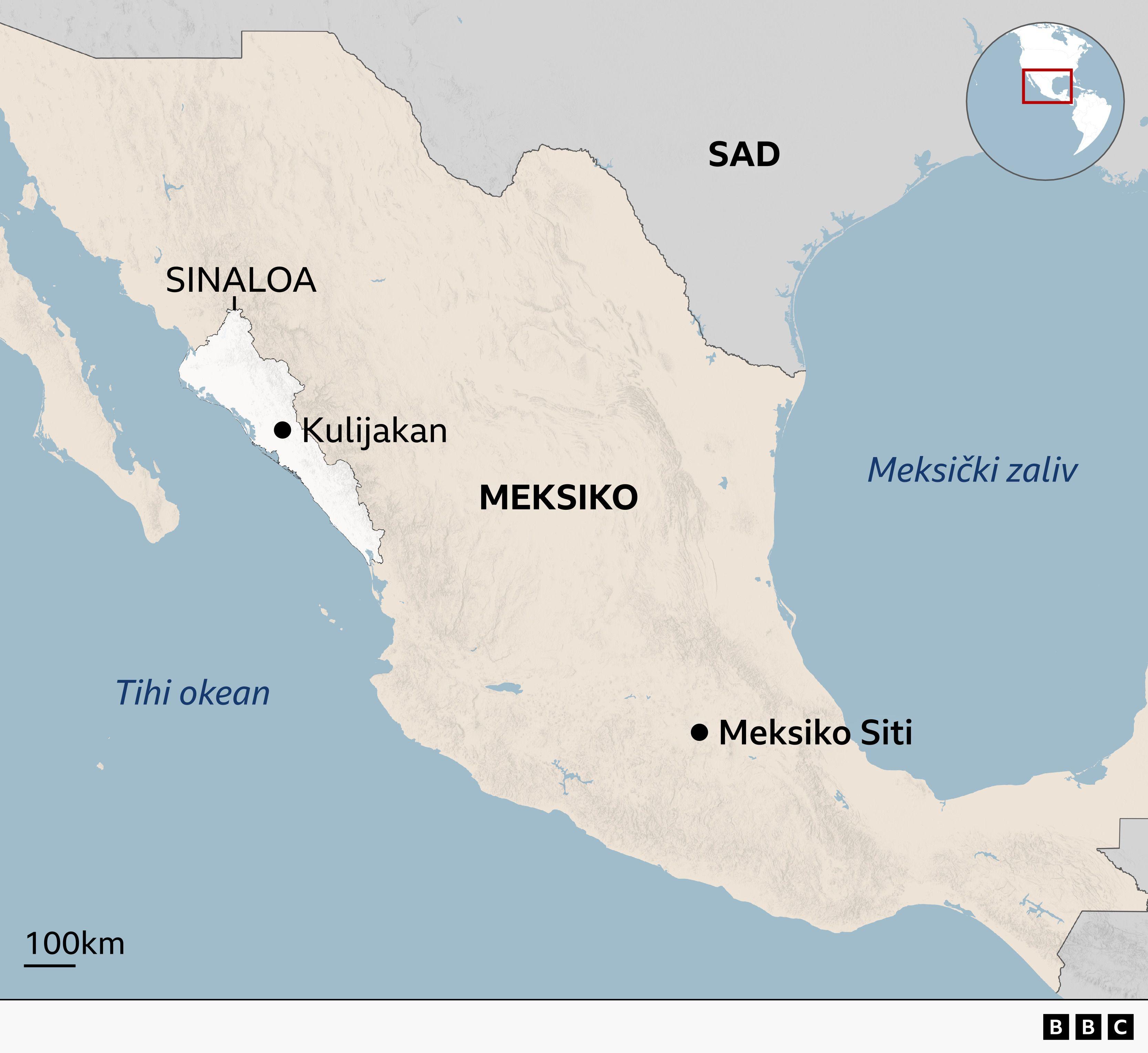 BBC otkriva: Kako je Kinez postao 'kralj fentanila' u Meksiku 9 Mapa Meksika