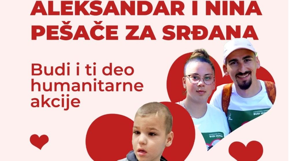 Kragujevčani večeras ispred „Zelengore” dočekuju Aleksandra i Ninu koji humanitarno pešače za lečenje dečaka Srđana 9