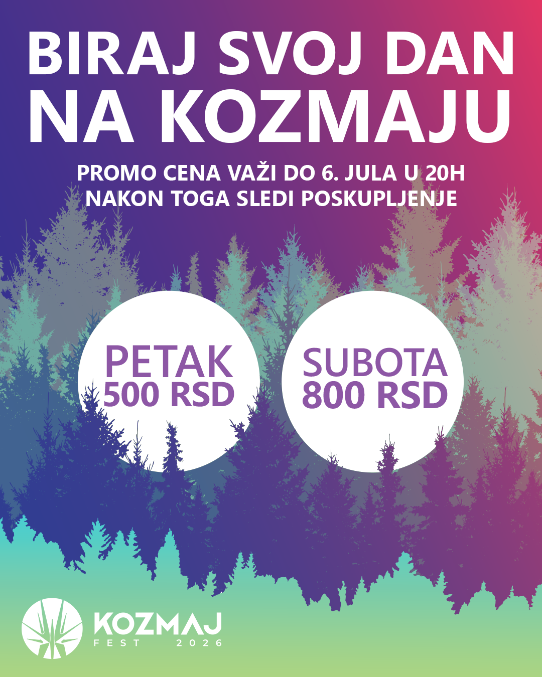 Jednodnevne ulaznice za KoZmaj Fest su u prodaji po neverovatnoj ceni 2 Jednodnevne ulaznice za KoZmaj Fest su u prodaji po neverovatnoj ceni 1