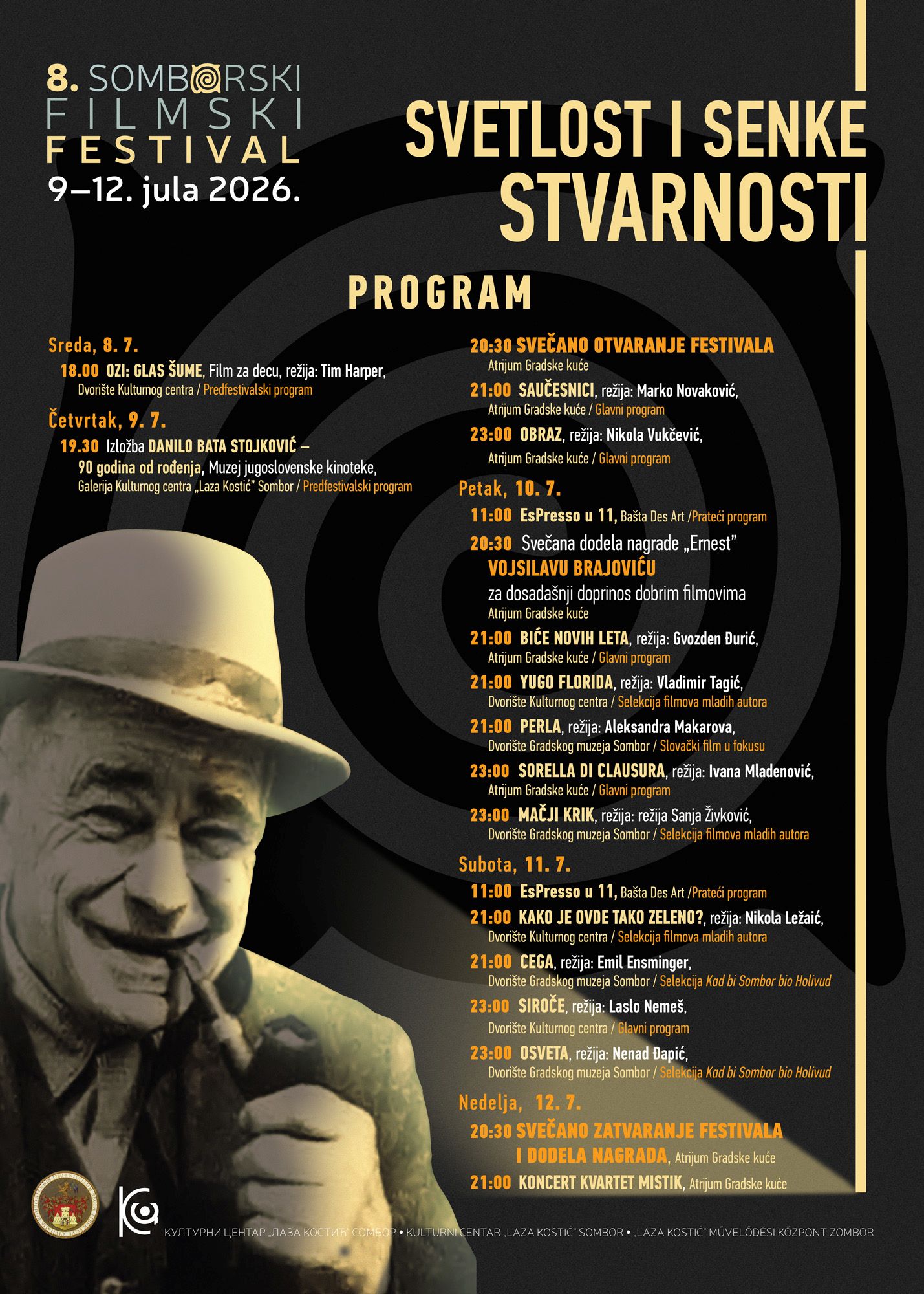Počinje 8. Somborski filmski festival: Otvaranje uz film „Saučesnici“ Marka Novakovića i izložbu posvećenu Danilu Bati Stojkoviću 3 Počinje 8. Somborski filmski festival: Otvaranje uz film „Saučesnici“ Marka Novakovića i izložbu posvećenu Danilu Bati Stojkoviću 2