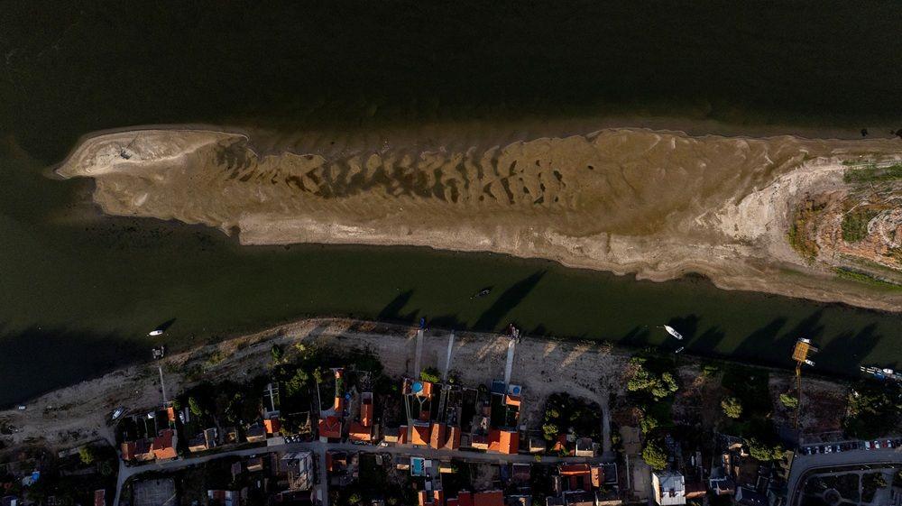 dunav, nizak vodostaj dunava, dunav kod slankamena