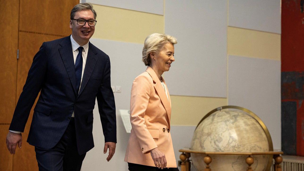 Aleksandar Vučić i Ursula fon der Lajen